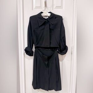 NWT Victoria Beckham knee-length shirt dress in black, US size 6 (UK 10)